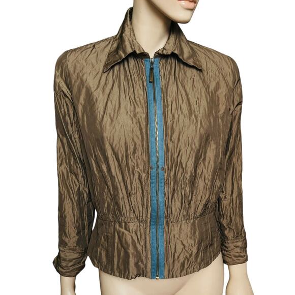 Silvia Tcherassi Jacket Size 10 Zipper Front ClosureLong Sleeves Buttoned Cuff